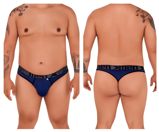 Navy blue menmed microfiber briefs with black elastic waistband in xtremen 91101x microfiber thongs dark blue design