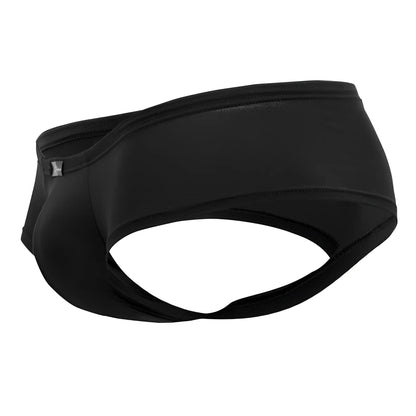 Xtremen 91103X microfiber swim trunks in black with seamless contoured design and elastic waistband