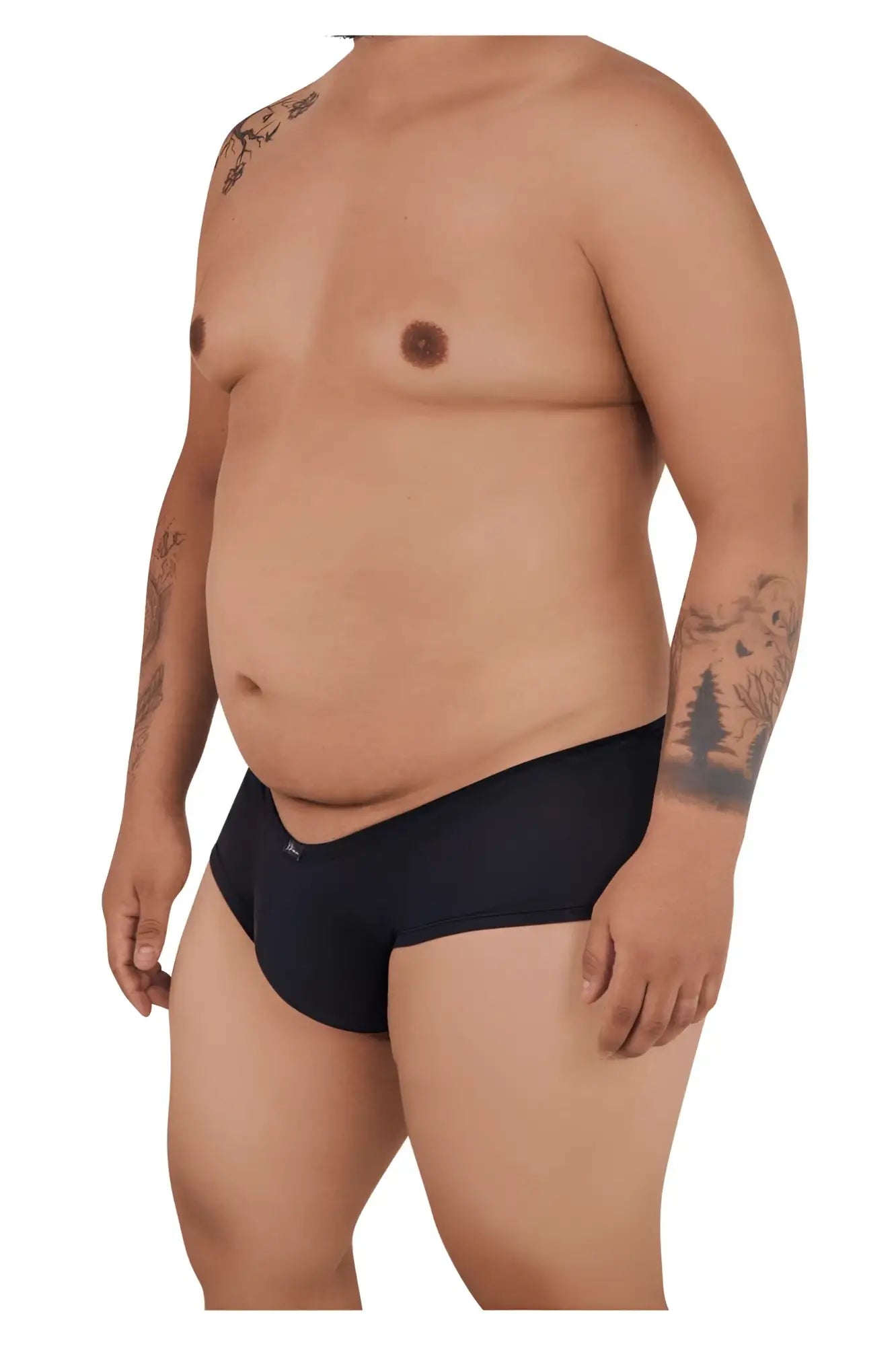 Black xtremen 91103x microfiber trunks with a small white logo on the left hip front side