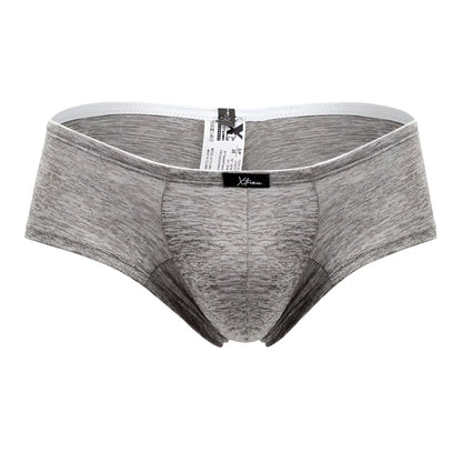 Xtremen 91103x microfiber trunks in jasper gray with gray heathered fabric white waistband and black brand tag