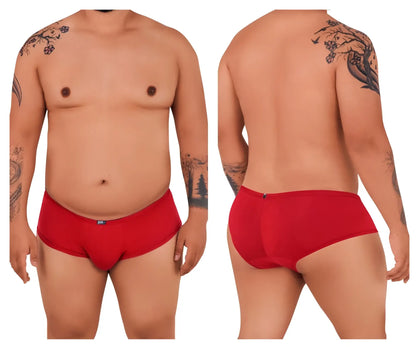 Xtremen 91103x red men’s briefs made from smooth microfiber with subtle waistband branding and a form-fitting design