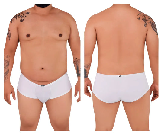 Xtremen 91103x white microfiber men’s briefs with a subtle elastic waistband and minimalistic design