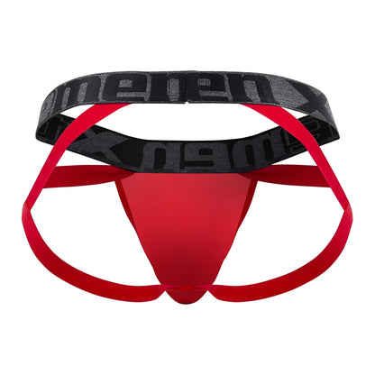 Xtremen 91128 red and black snake print men’s briefs with bold contrasting design and comfortable fabric