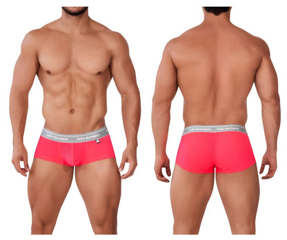 Xtremen 91158 capriati trunks bright pink mesh briefs with silver xtremen branded waistband for men