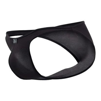 Xtremen 91177 microfiber bikini in black with sleek mesh design and reinforced elastic waistband for a snug fit
