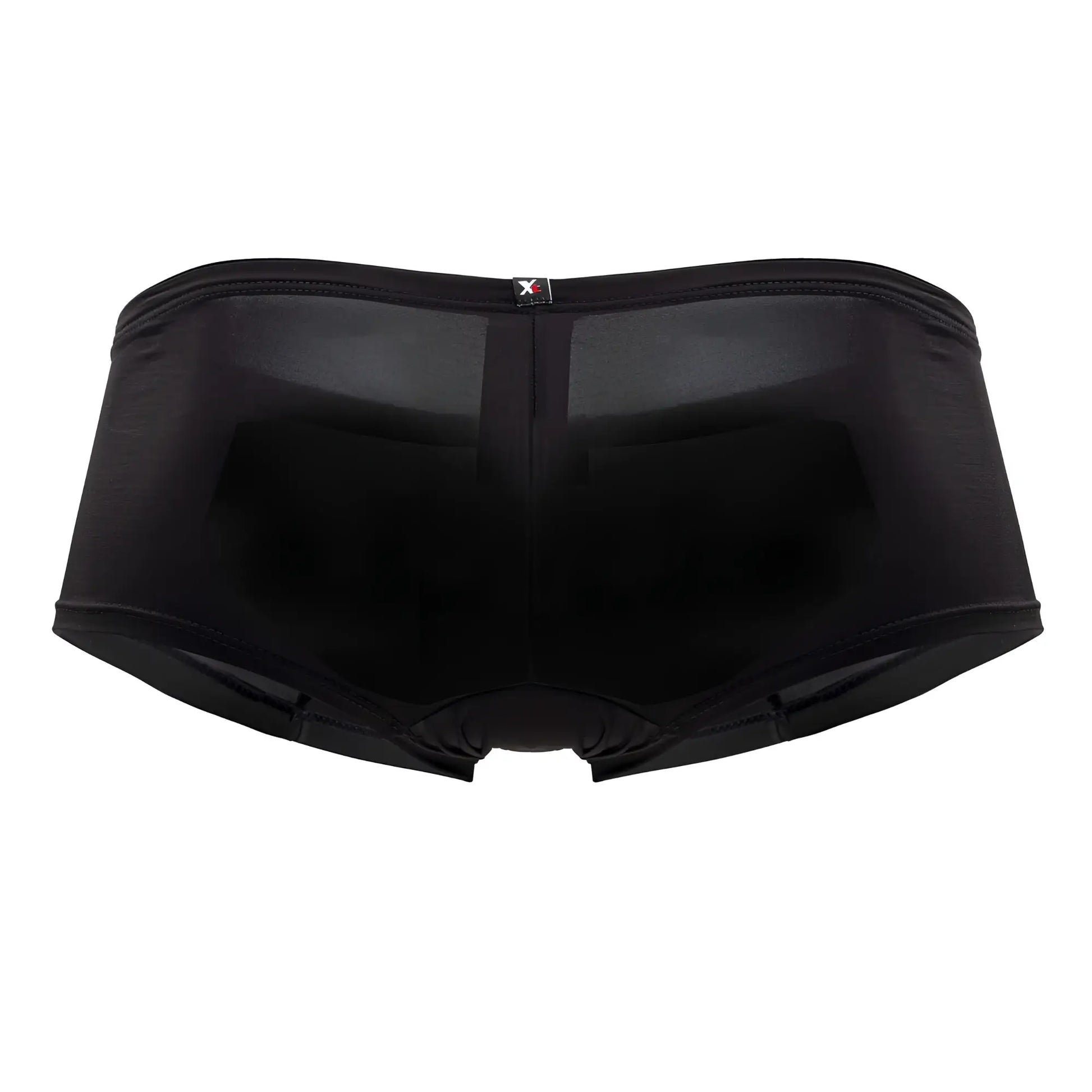 Black xtremen 91181 microfiber trunks with sleek form-fitting design mesh briefs and subtle branding on waistband