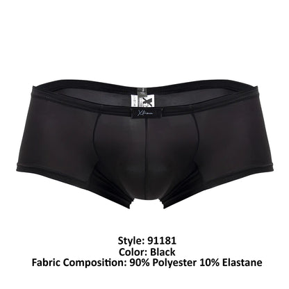 Black xtremen 91181 x-fit men’s microfiber briefs made of 90 polyester and 10 elastane shown from the back