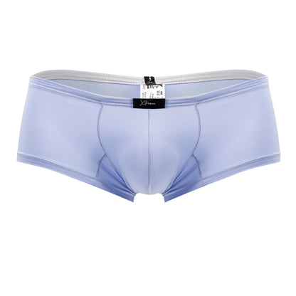 Light blue xtremen 91181 microfiber trunks with smooth form-fitting fabric and gray waistband in lilac color