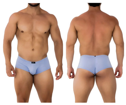 Xtremen 91181 microfiber lilac men’s briefs with smooth fabric and black brand tag on the waistband