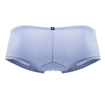 Xtremen 91181 microfiber trunks lilac color with a smooth texture subtle seam design and black logo tag on the waistband