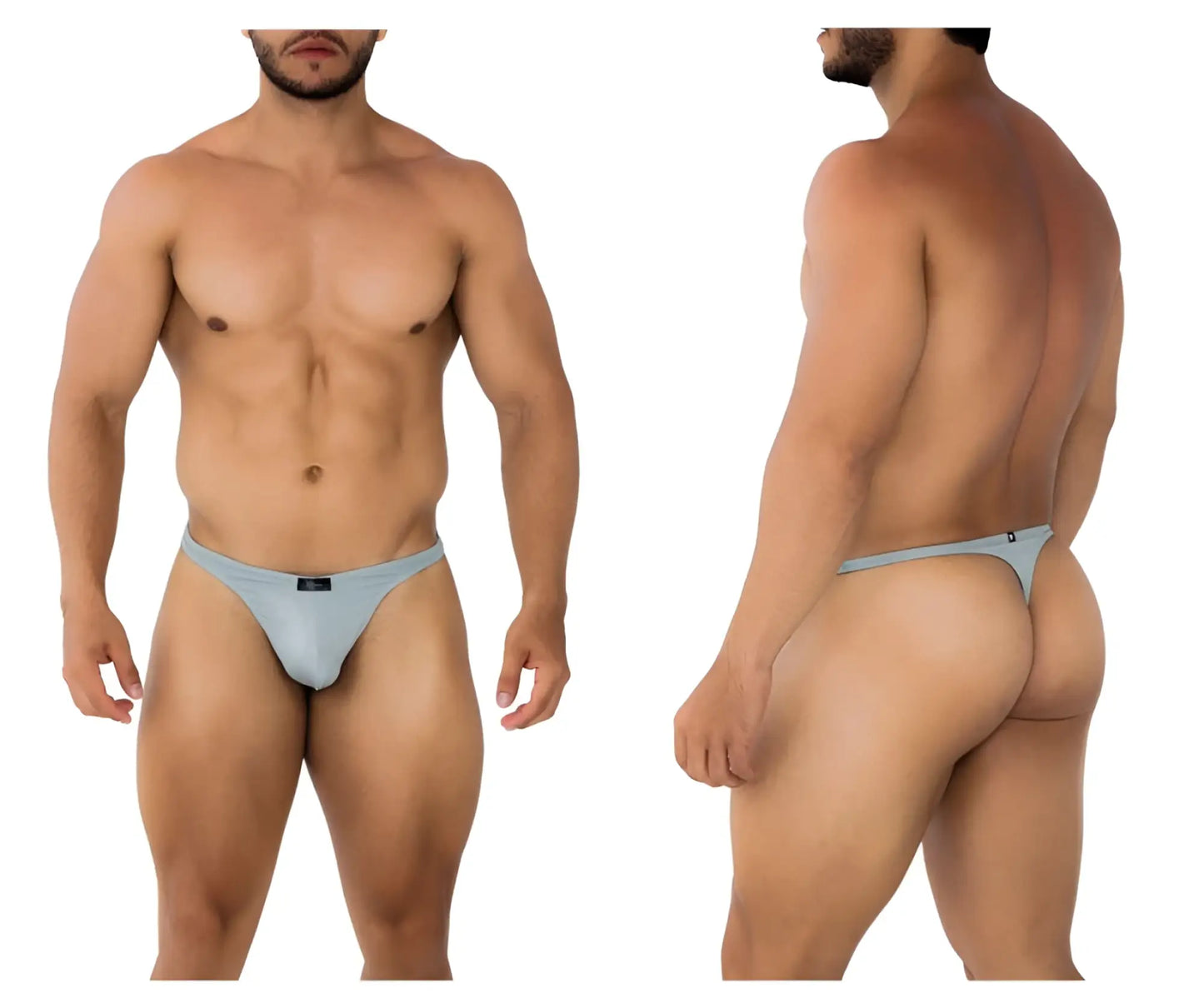 Light blue Xtremen 91182 microfiber athletic briefs with a black brand tag at the waistband