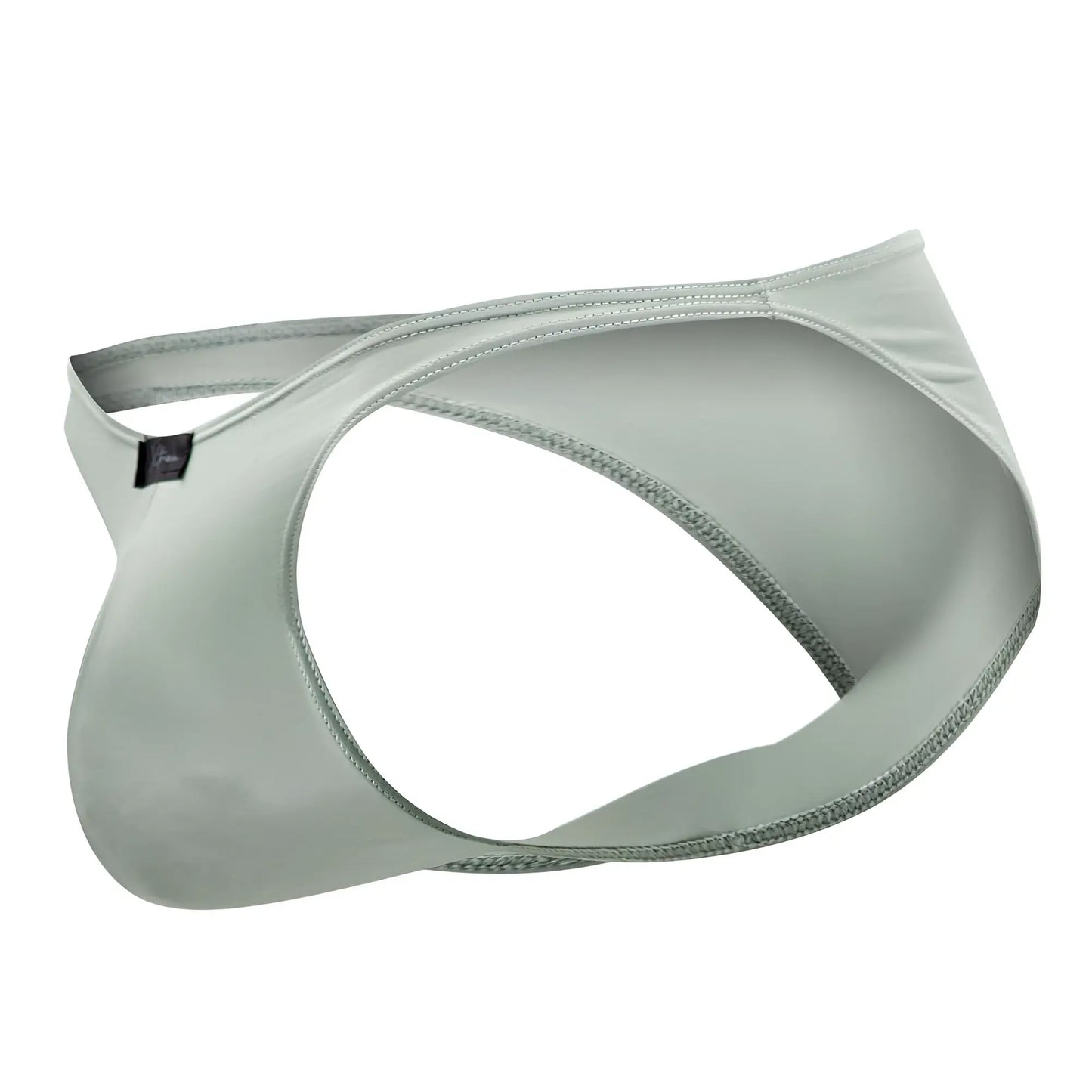 Xtremen 91183 microfiber bikini briefs in green with a sleek, satin-like finish and subtle edge stitching
