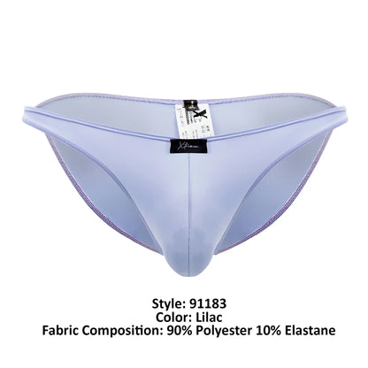 Xtremen 91183 microfiber bikini in lilac form-fitting men’s briefs made of 90% polyester and 10% elastane