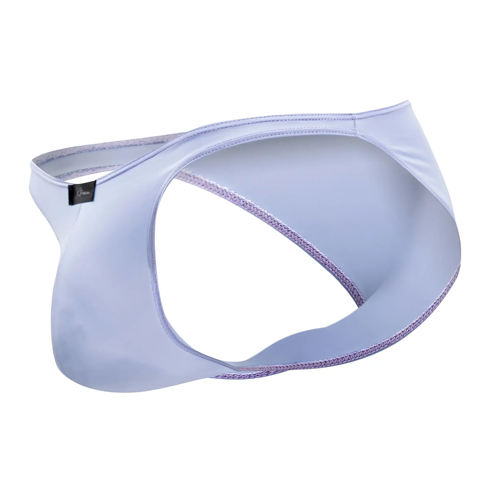 Light purple glossy microfiber bikini briefs xtremen 91183 with sleek modern design and subtle edge stitching