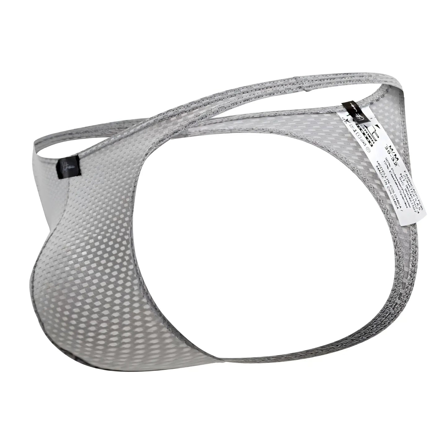 Gray xtremen 91185 mesh thongs men’s briefs with supportive contoured design and reinforced elastic waistband