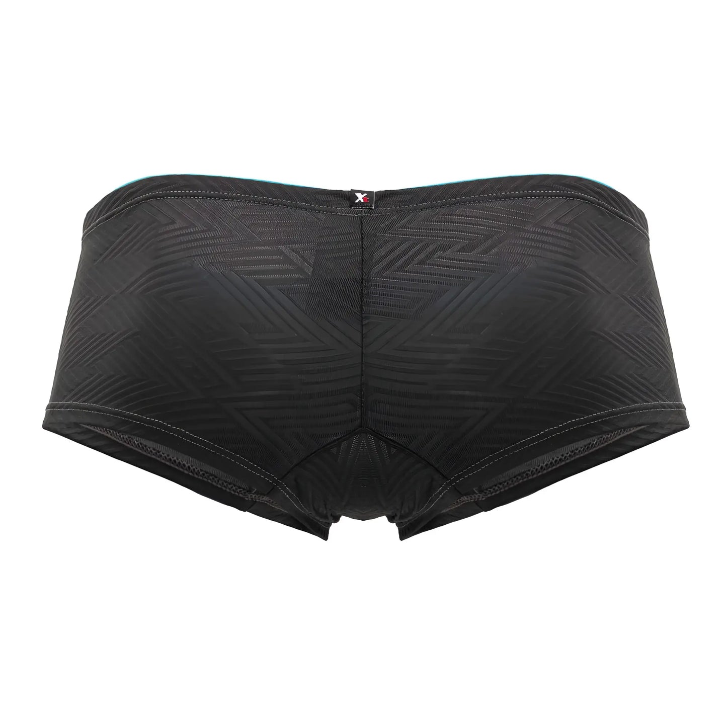 Xtremen 91190 jacquard trunks gray briefs with black geometric pattern and reinforced stitching for durability