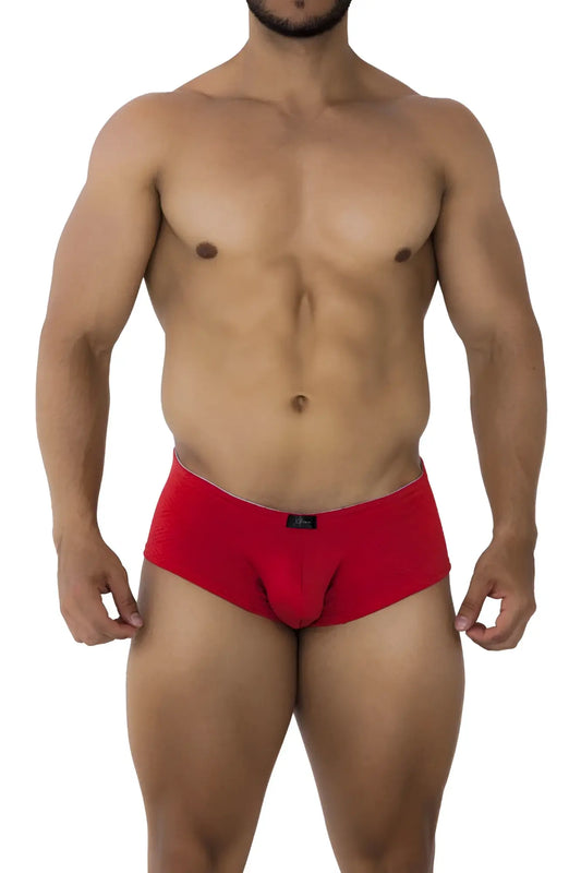 Red xtremen 91190 jacquard trunks mens briefs with a snug fit and black brand tag at the waistband