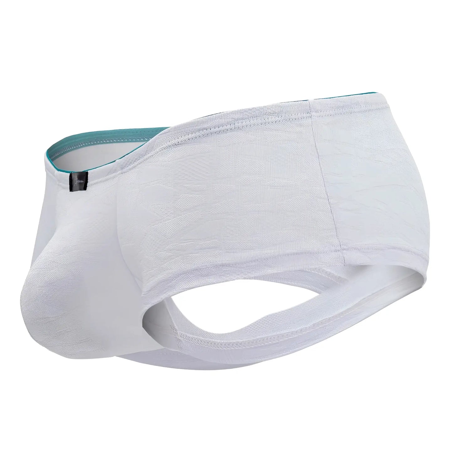 White textured jacquard men’s trunks with teal inner waistband xtremen 91199 for comfortable everyday wear