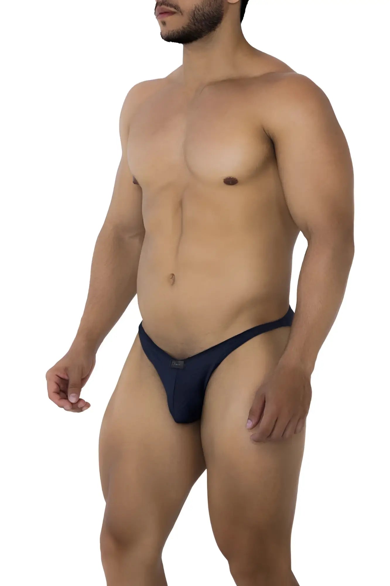 Navy blue xtremen 91201 jacquard bikini briefs with sleek fit and minimalistic waistband detailing