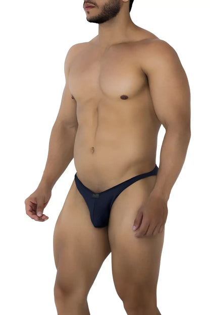 Navy blue xtremen 91201 jacquard bikini briefs with sleek fit and minimalistic waistband detailing