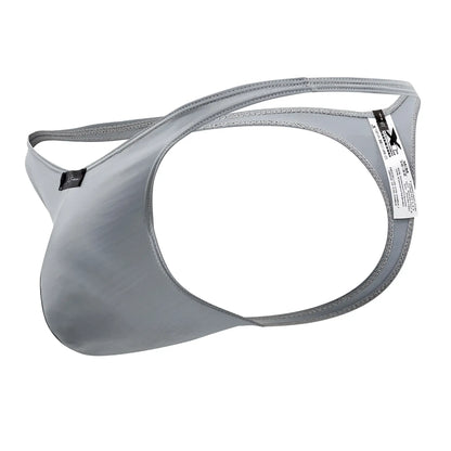 Gray xtremen 91203 microfiber men’s thong made of smooth stretch fabric with reinforced stitching on front side