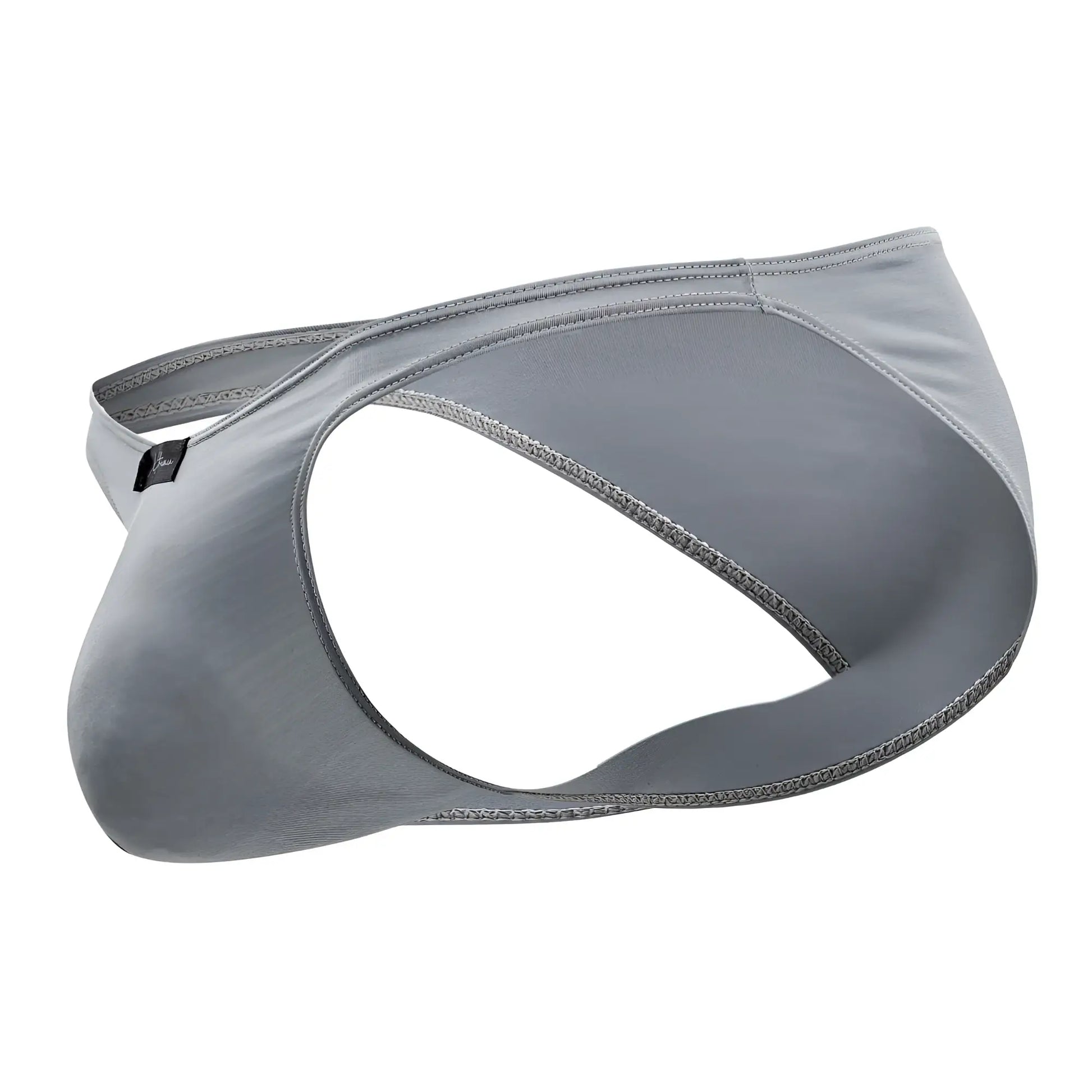 Xtremen 91204 microfiber bikini briefs in gray with sleek form-fitting design and subtle stitching details