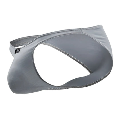 Xtremen 91204 microfiber bikini briefs in gray with sleek form-fitting design and subtle stitching details