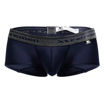 Navy blue xtremen 91205b cotton blend men’s briefs with gray elastic waistband featuring xcemen logo