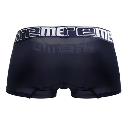 Navy microfiber trunks for men featuring supreme logo waistband xtremen 91206b underwear front view