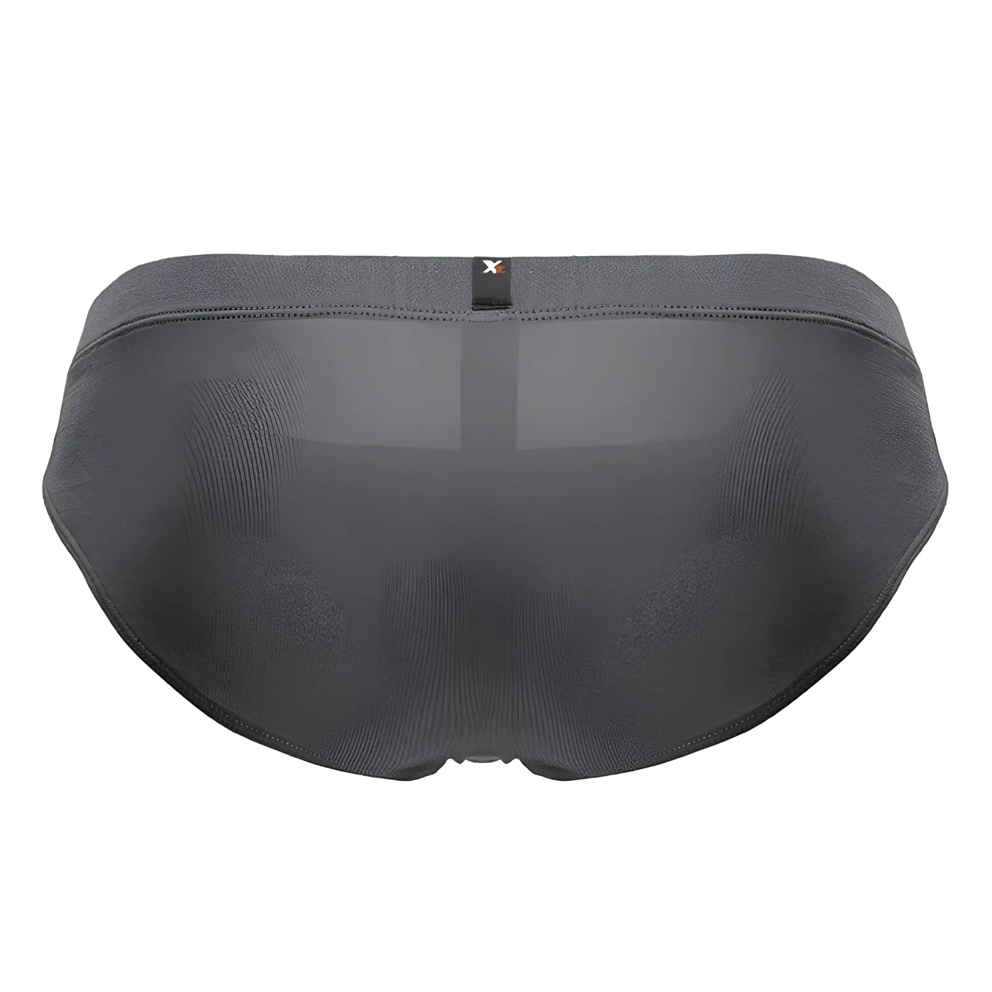 Xtremen 91207b gray microfiber briefs for men with subtle textured fabric and small branded tag on the waistband