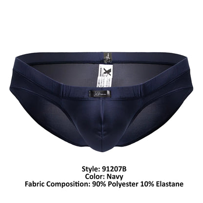 Navy blue xtremen 91207b men’s briefs made of 90 percent polyester 10 percent elastane with branded waistband