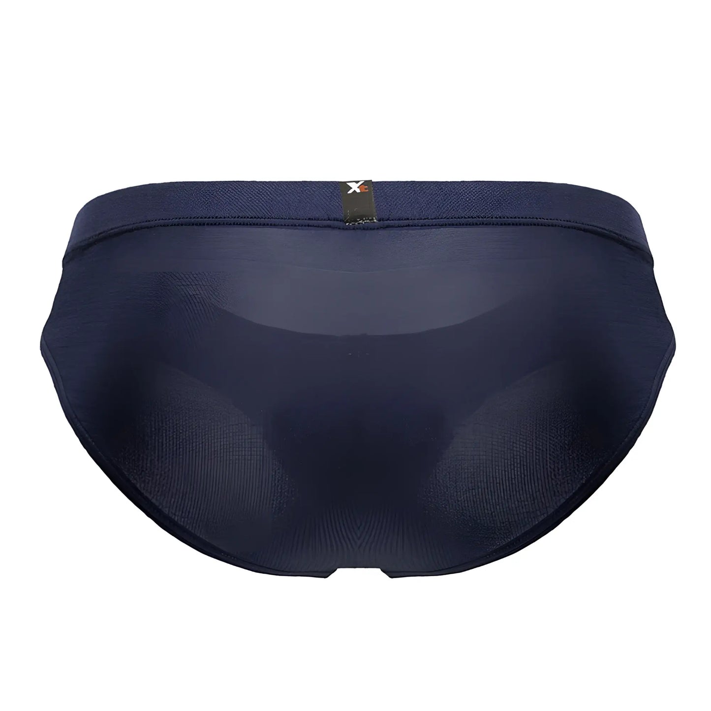 Navy xtremen 91207b microfiber men’s briefs with smooth form-fitting fabric and small black tag at waistband