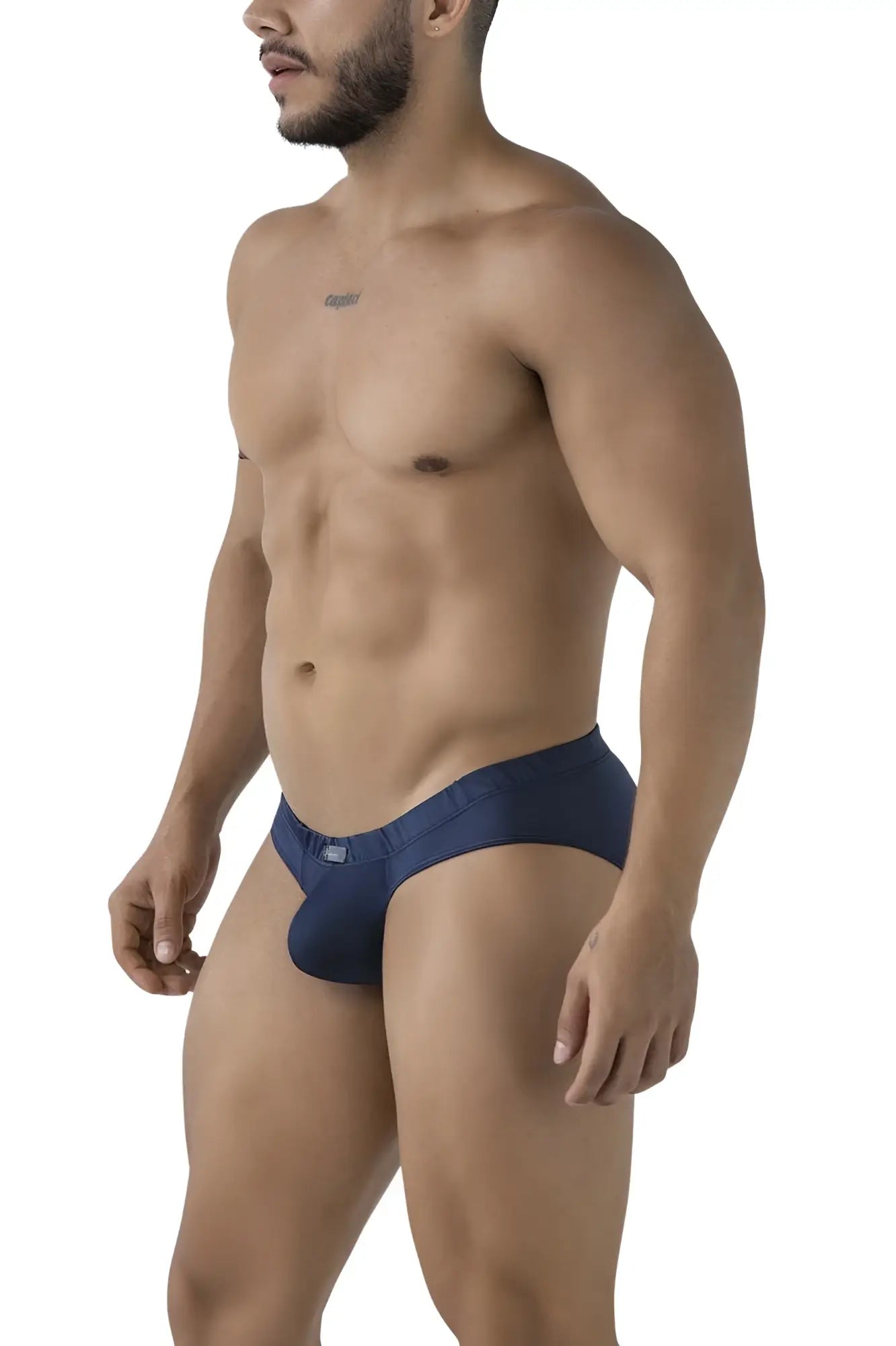 Navy xtremen 91207b microfiber men’s briefs with subtle brand logo on waistband for comfortable everyday wear