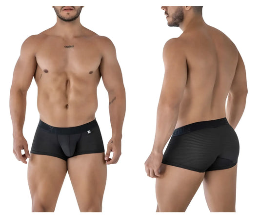 Black xtremen 91209b microfiber trunks with textured waistband and subtle logo on the side