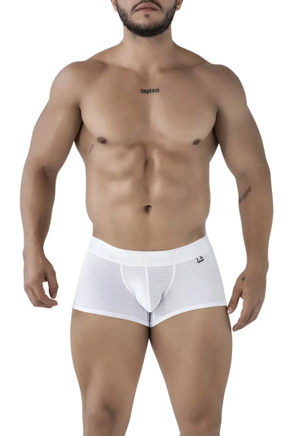White xtremen 91209b microfiber trunks with a subtle pattern and small logo on the waistband