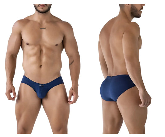 Navy blue textured men’s briefs made of microfiber xtremen 91210b offering comfort and support