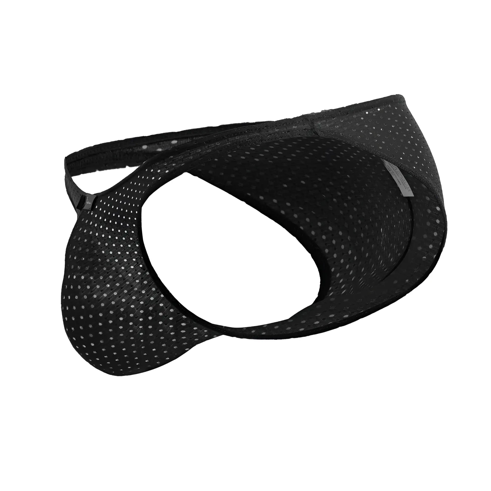Xtremen 91215b black microfiber bikini briefs with perforated mesh design and elastic waistband