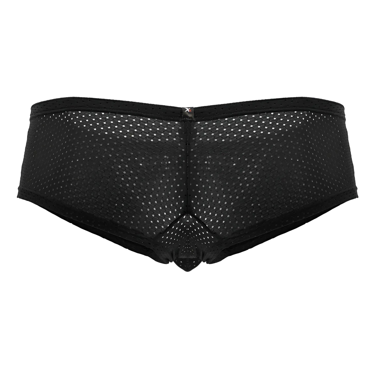 Black xtremen 91216b microfiber trunks with mesh perforated design and elastic waistband for comfortable fit