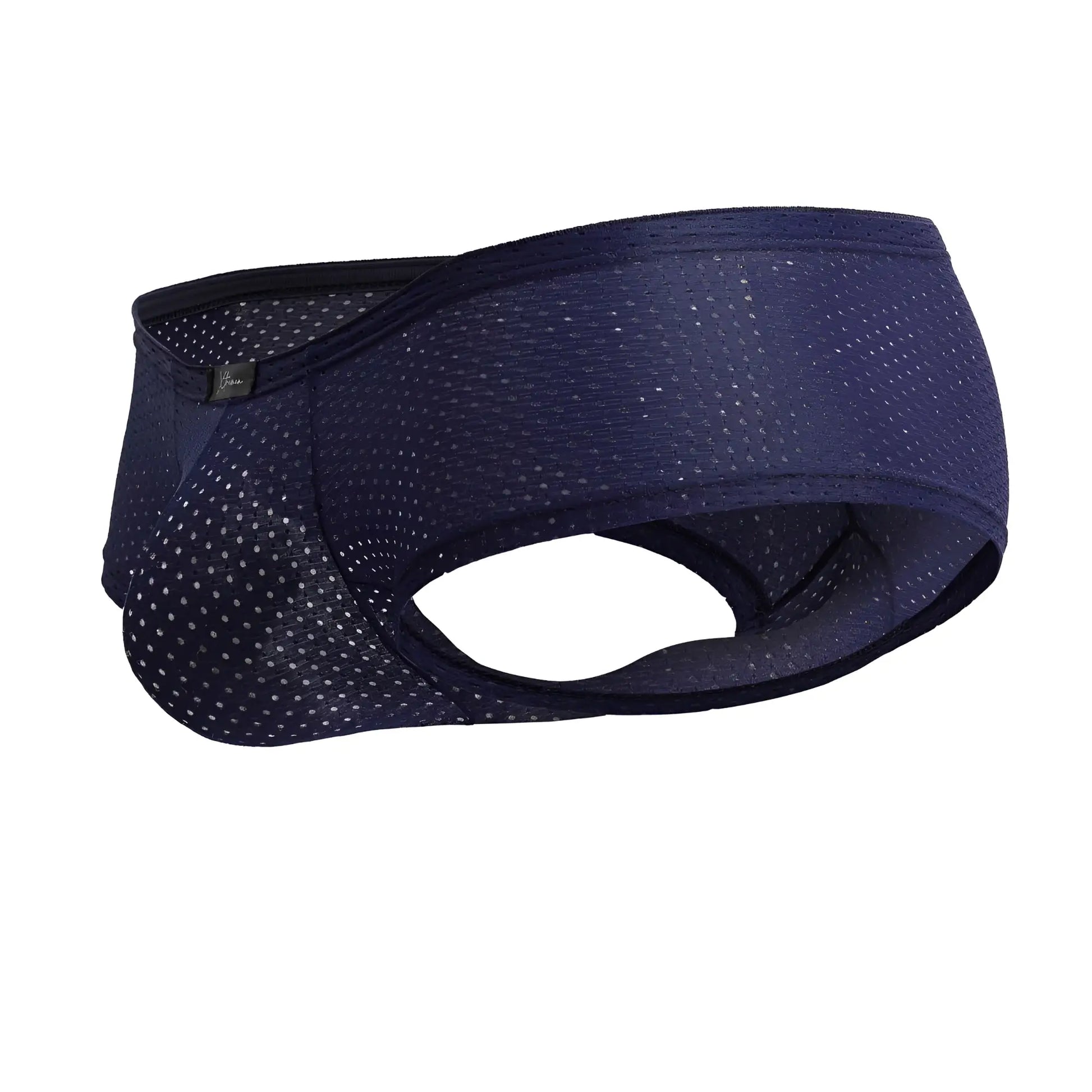 Navy blue Xtremen 91216B microfiber mesh athletic briefs with subtle dotted pattern and black trim