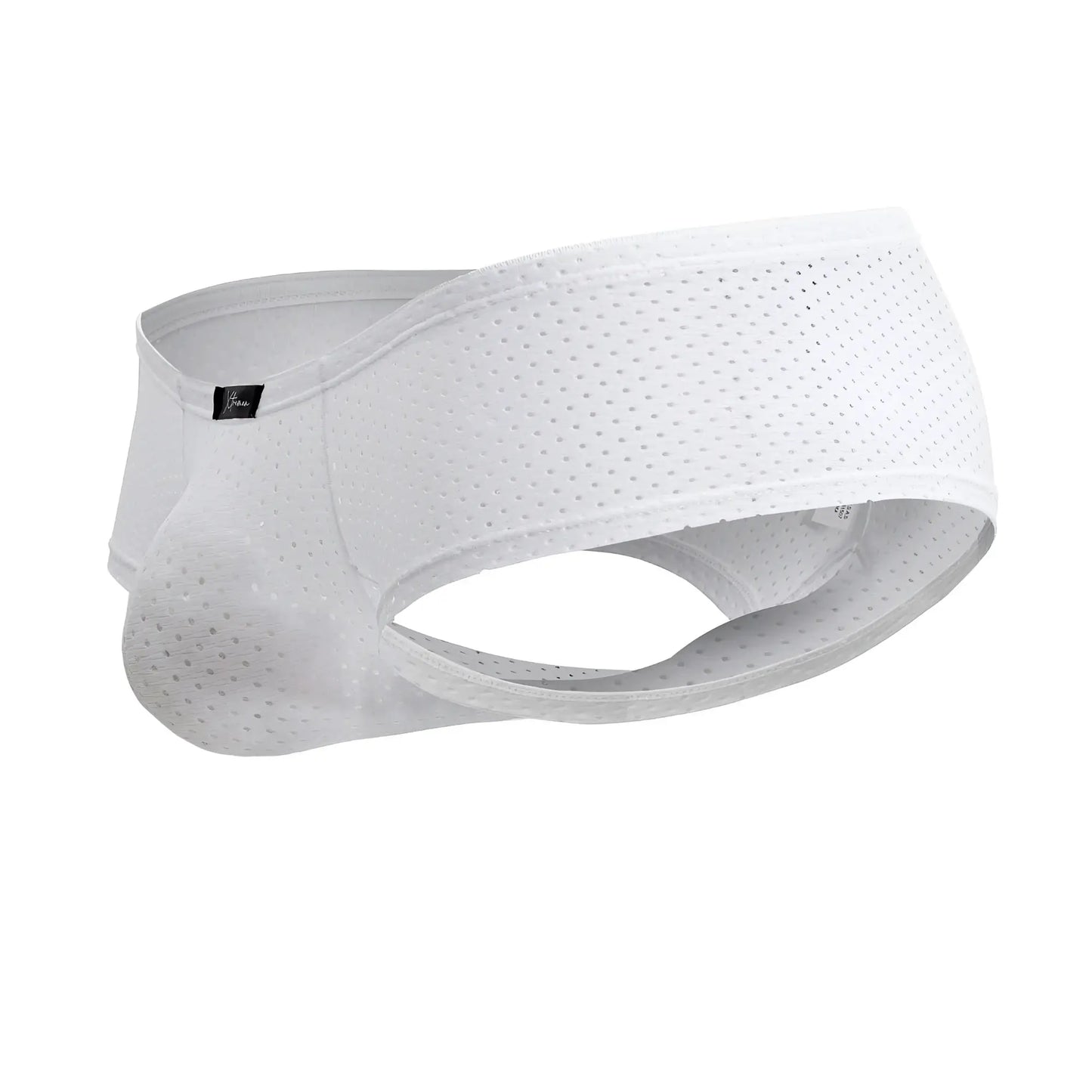 Xtremen 91216b white microfiber trunks with breathable white mesh perforated design and elastic waistband
