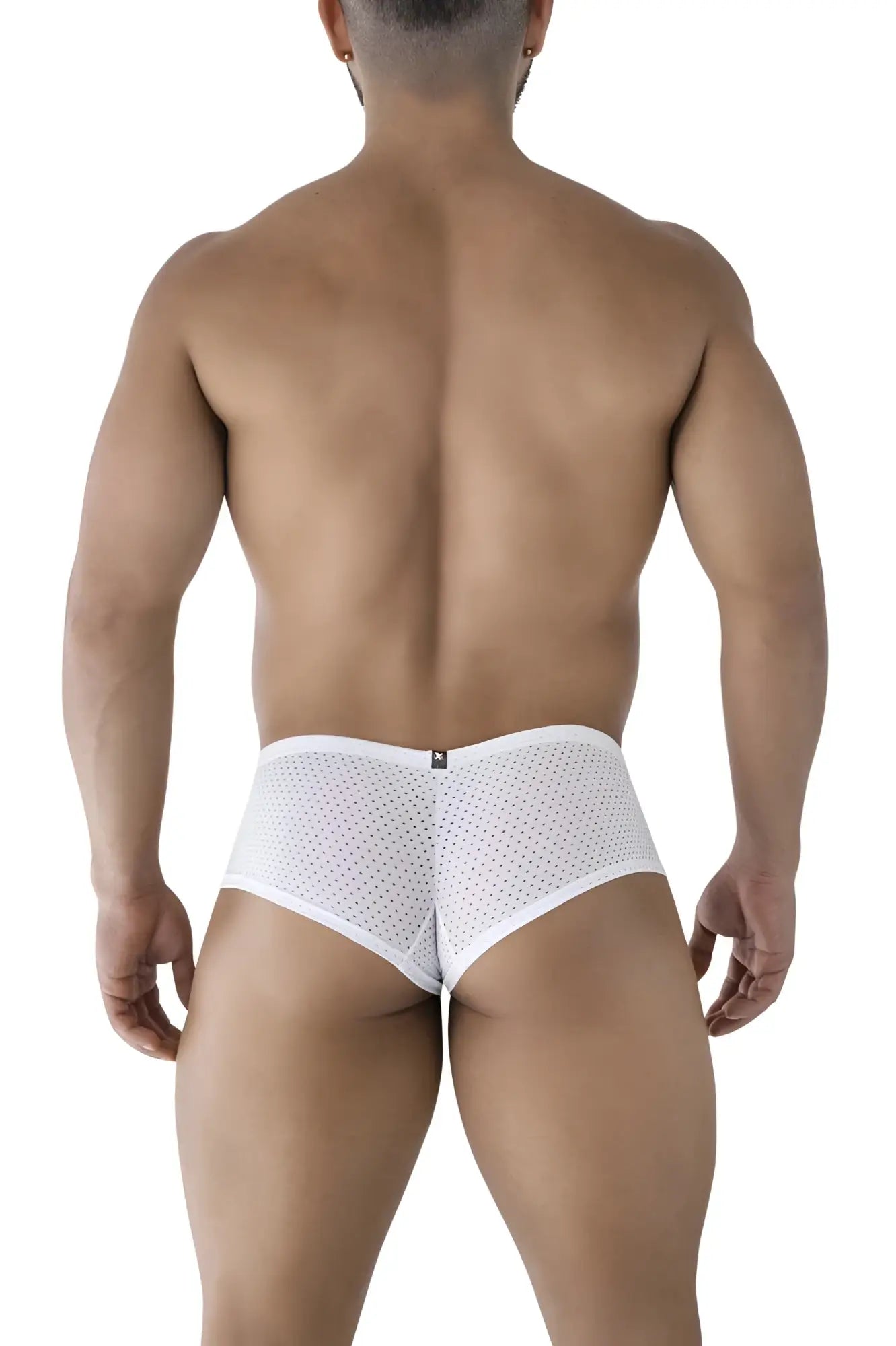 Xtremen 91216b microfiber trunks in white with a snug form-fitting mesh brief design