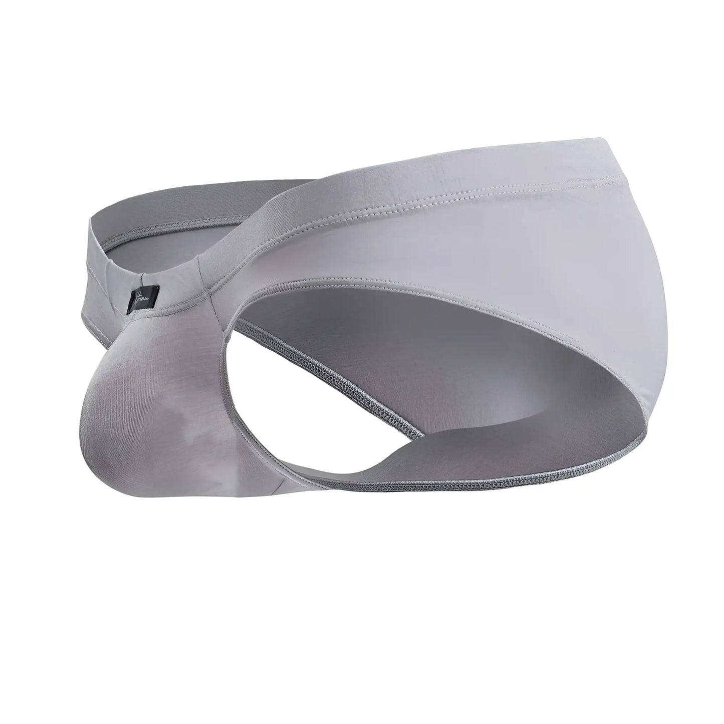 Xtremen 91218 microfiber briefs in gray with a smooth seamless design and reinforced stitching along the edges