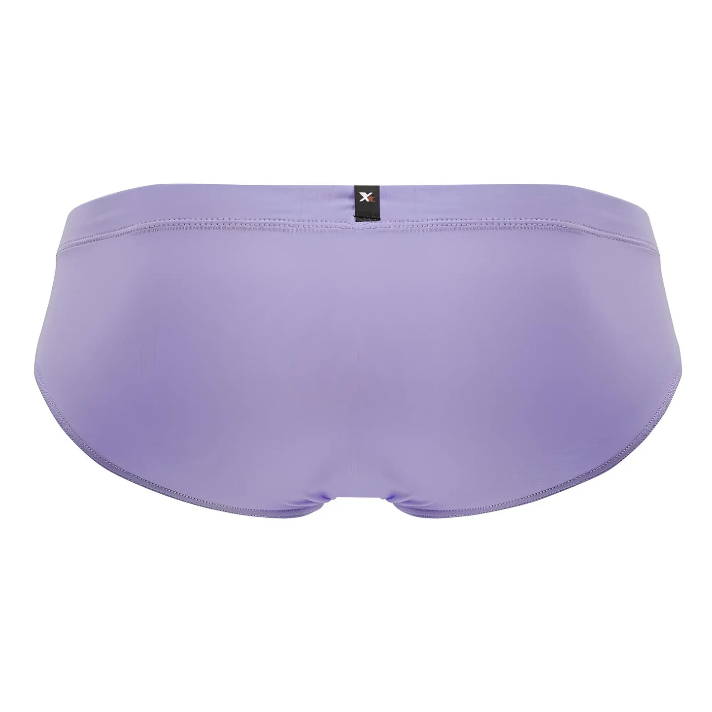 Lavender seamless microfiber briefs xtremen 91218 with subtle ribbed texture and black brand tag at the waistband