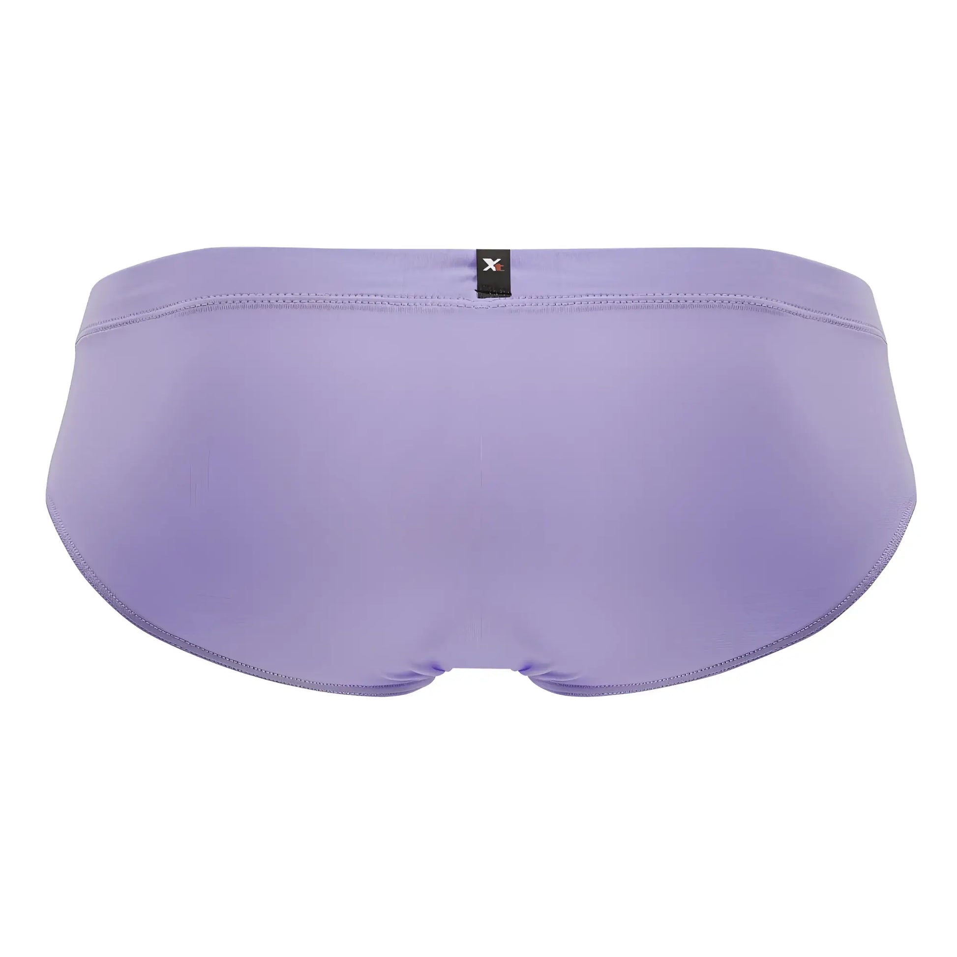 Lavender seamless microfiber briefs xtremen 91218 with subtle ribbed texture and black brand tag at the waistband