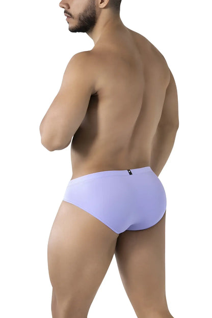 Xtremen 91218 microfiber briefs in lilac with a sleek, form-fitting design and a small black logo on the waistband