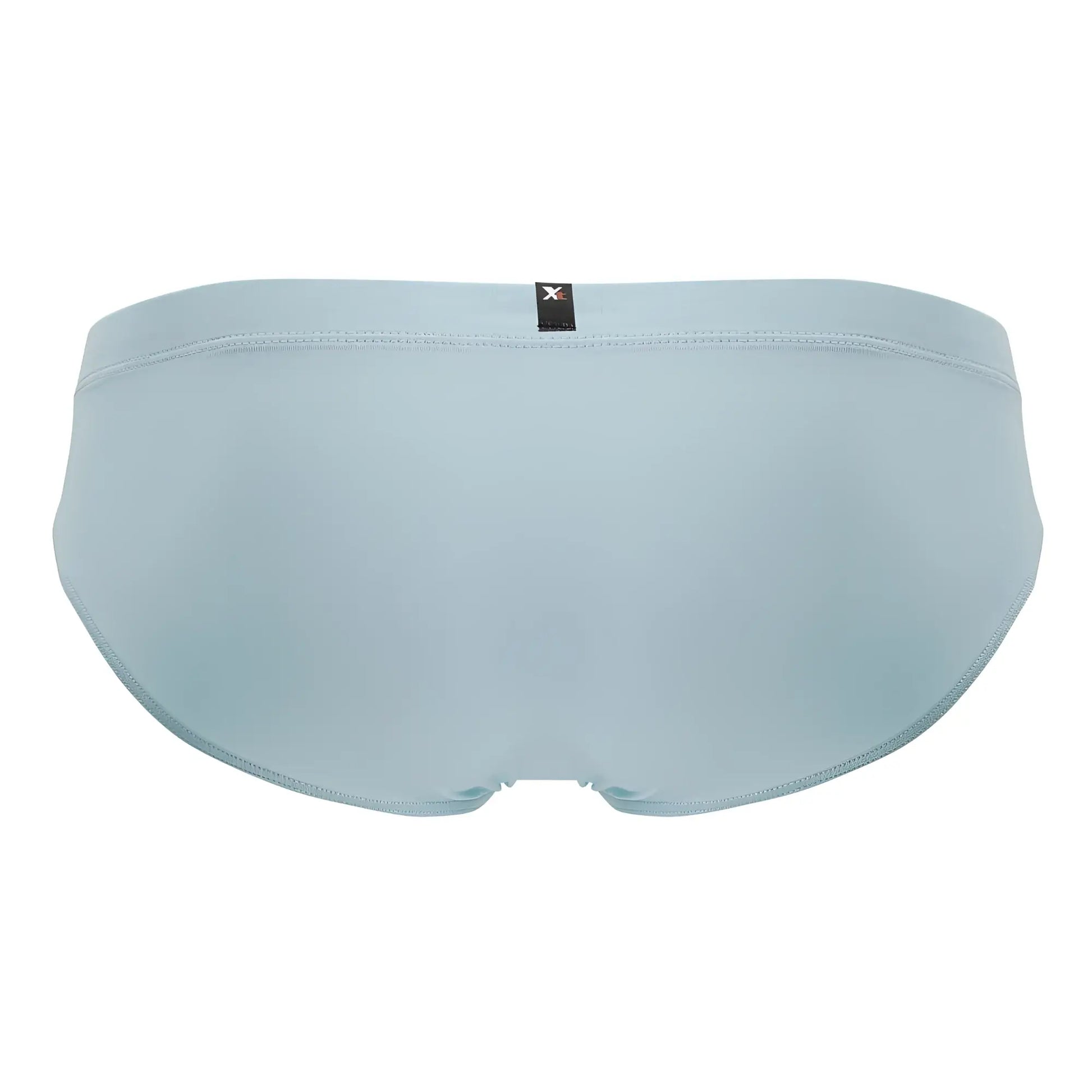 Light blue xtremen 91218 microfiber briefs with subtle textured fabric and black brand tag at the waistband