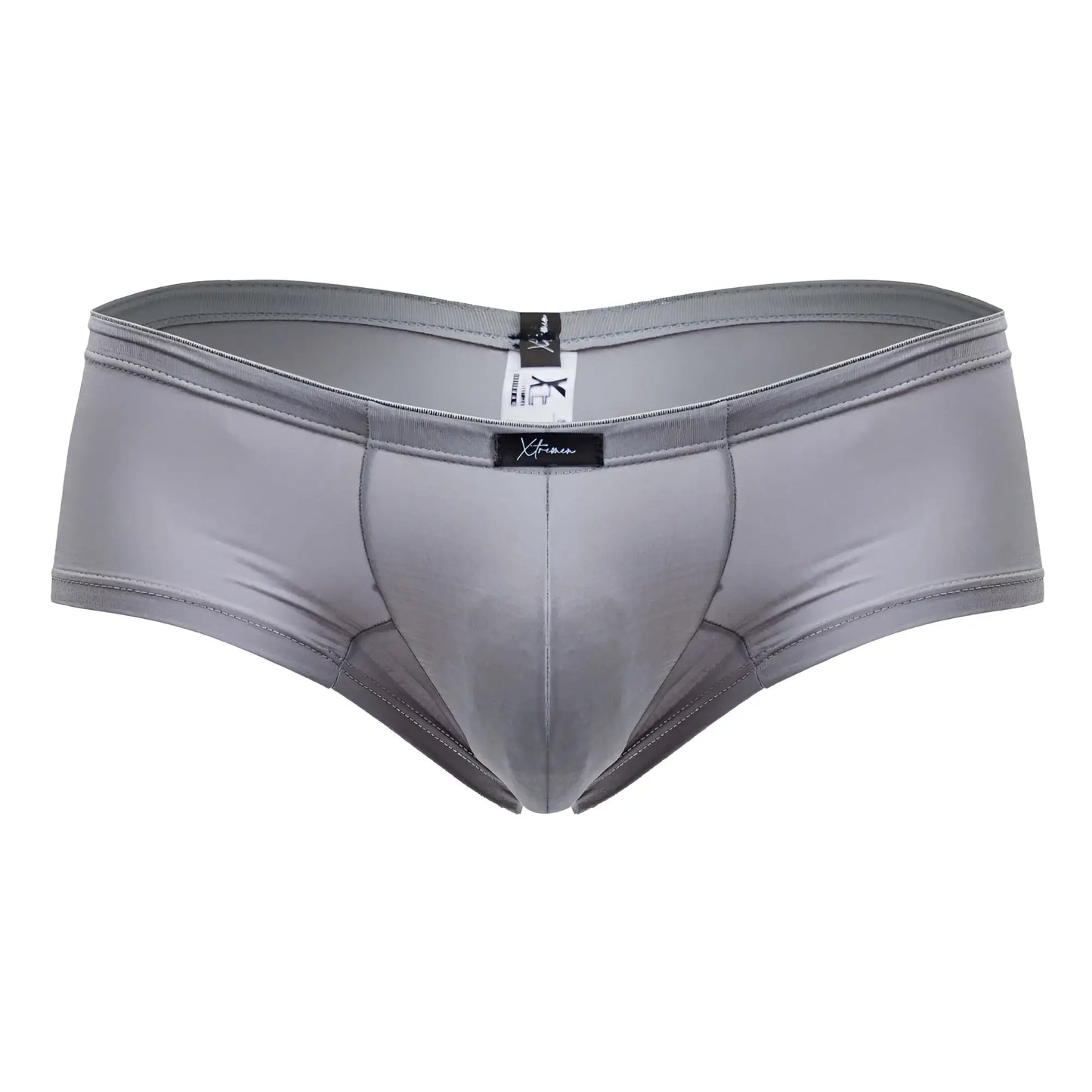 Xtremen 91219 gray microfiber trunks with smooth x-form design and elastic waistband for comfortable fit