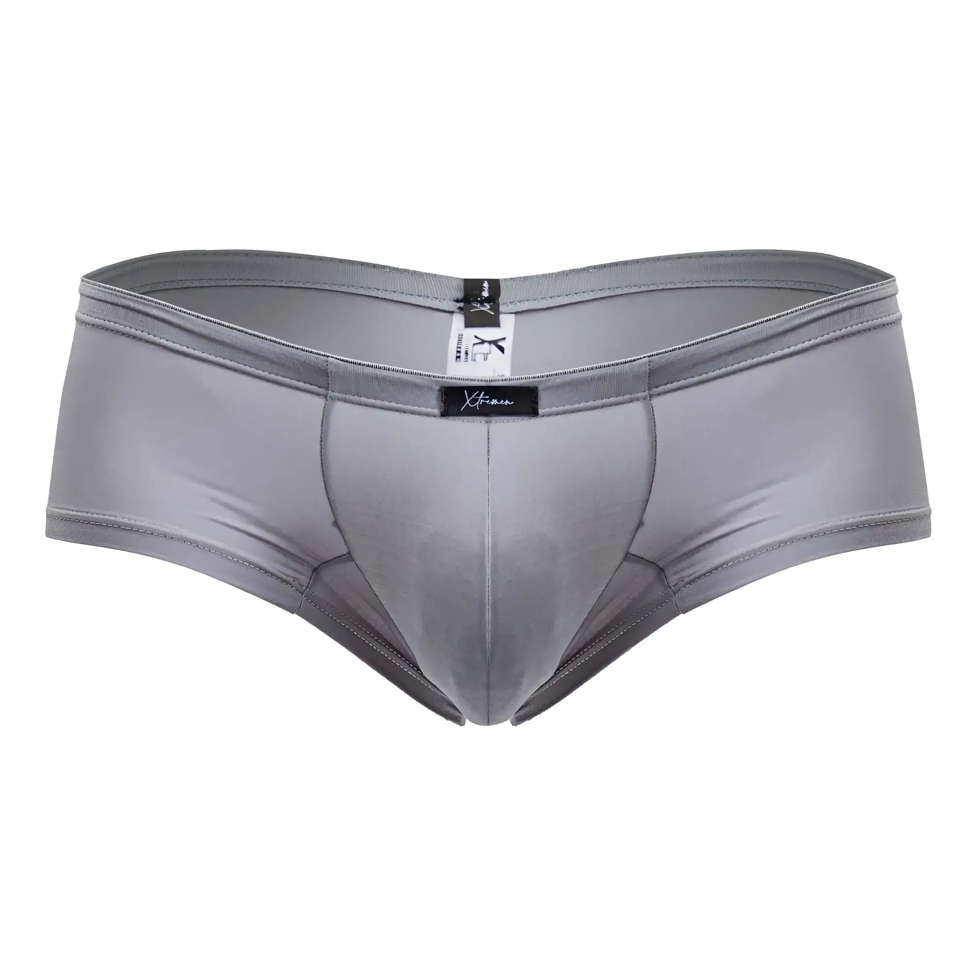 Xtremen 91219 gray microfiber trunks with smooth x-form design and elastic waistband for comfortable fit