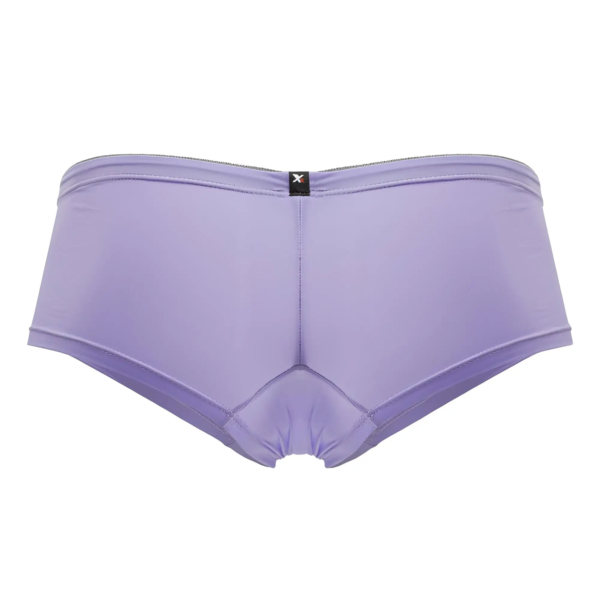 Lavender-colored xtremen 91219 microfiber trunks with smooth texture and subtle seam design featuring black brand tag
