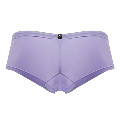 Lavender-colored xtremen 91219 microfiber trunks with smooth texture and subtle seam design featuring black brand tag